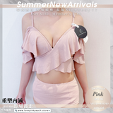 《 Pink 》飛飛袖 兩件頭 比堅尼 泳衣 bikini