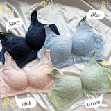 《 Spring Flower 》曲線空氣植物棉杯 無鋼圈 防乳腺阻塞 高包覆度深谷集中 矯型套裝