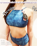 《 Denim 》彷牛仔布色  兩件頭 比堅尼 泳衣 👙 bikini