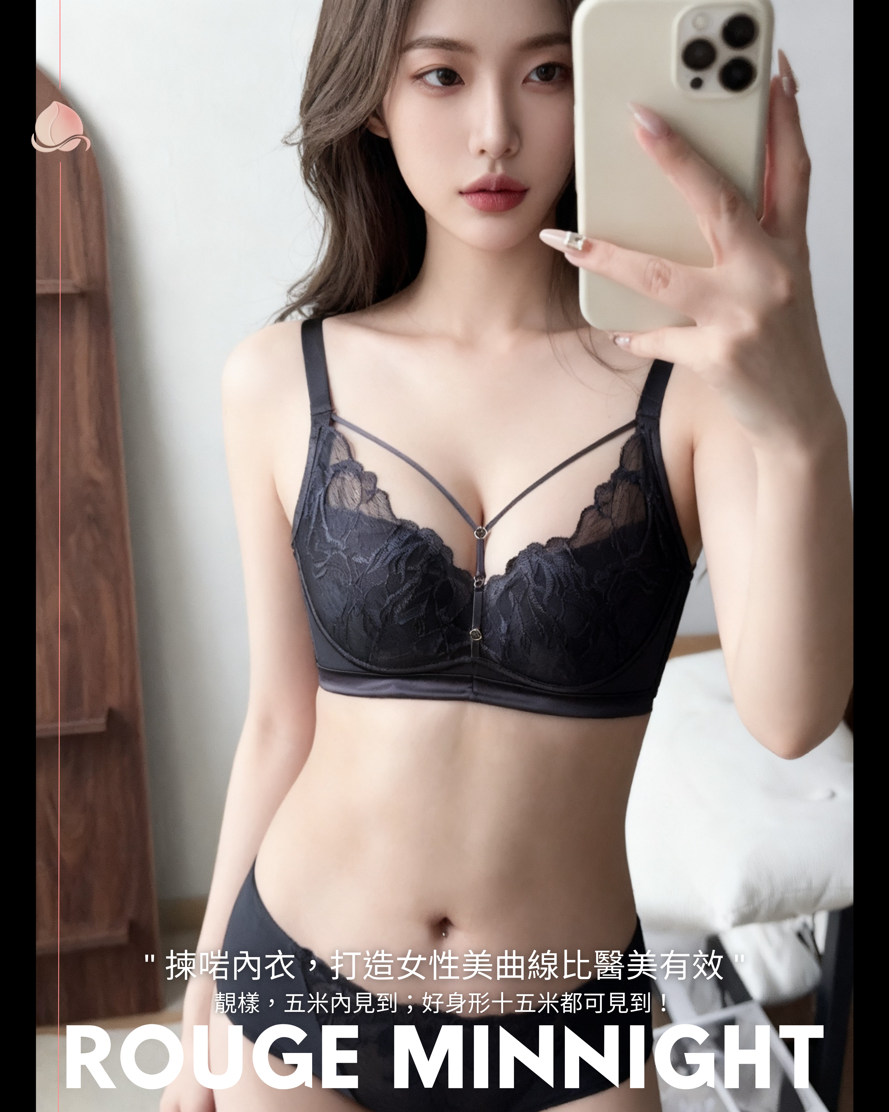 『 Rouge Min Night 』 | Push-Up唔洗厚墊矯型都可以好Sexy｜著出1.5倍黃金比例 | Push-Up唔洗厚墊！
