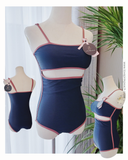 Julissa | 深藍超顯白firm一件頭泳衣