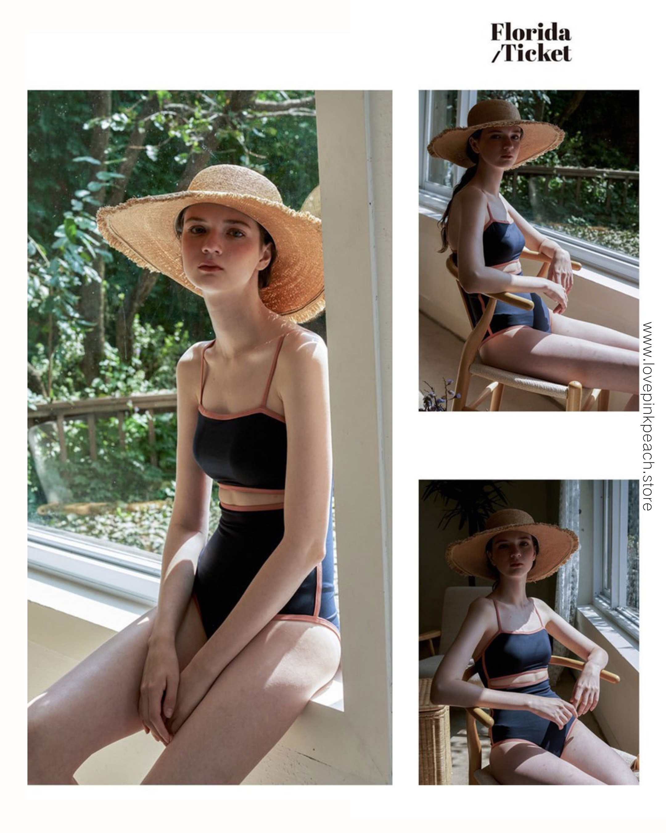 Julissa | 深藍超顯白firm一件頭泳衣