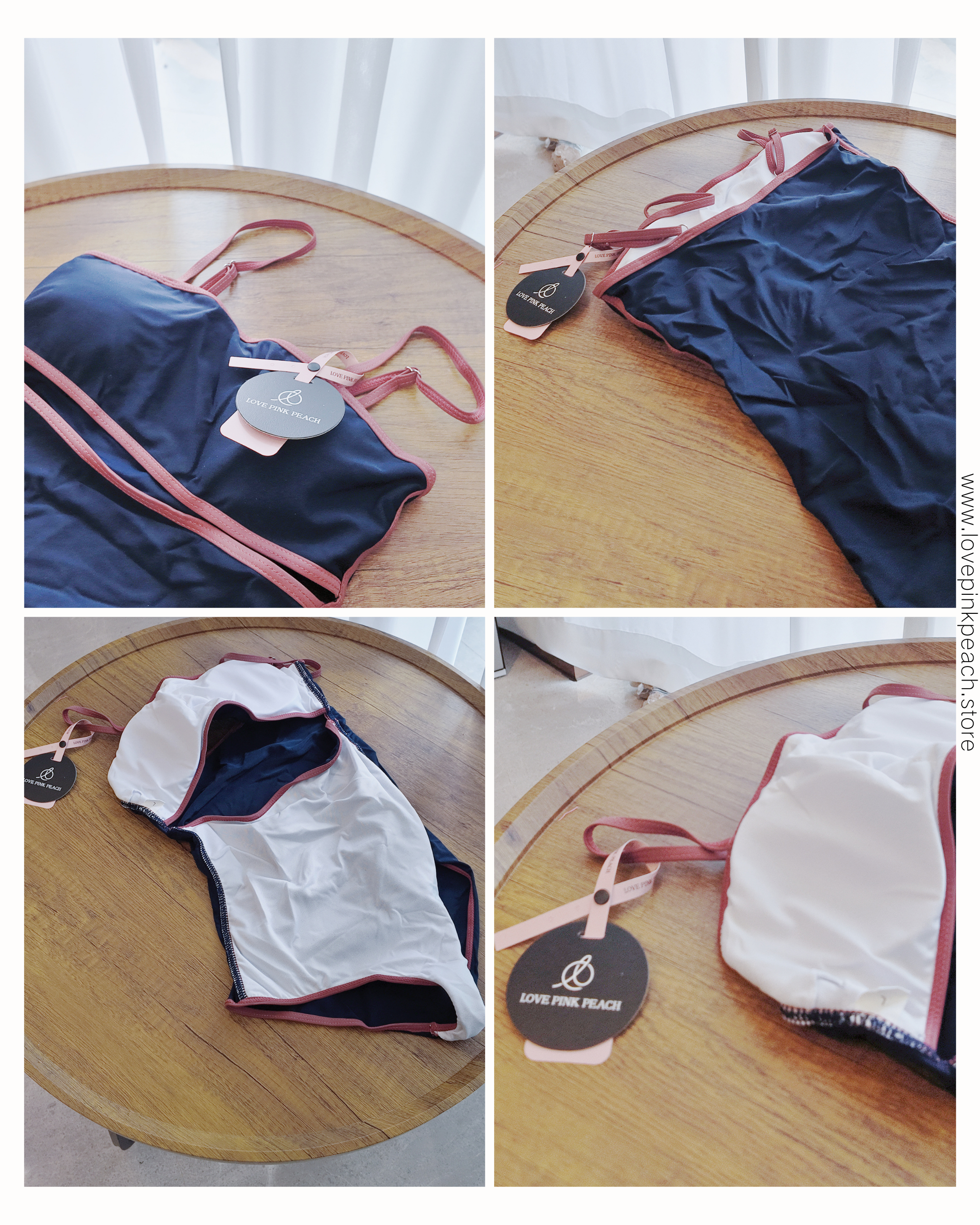 Julissa | 深藍超顯白firm一件頭泳衣