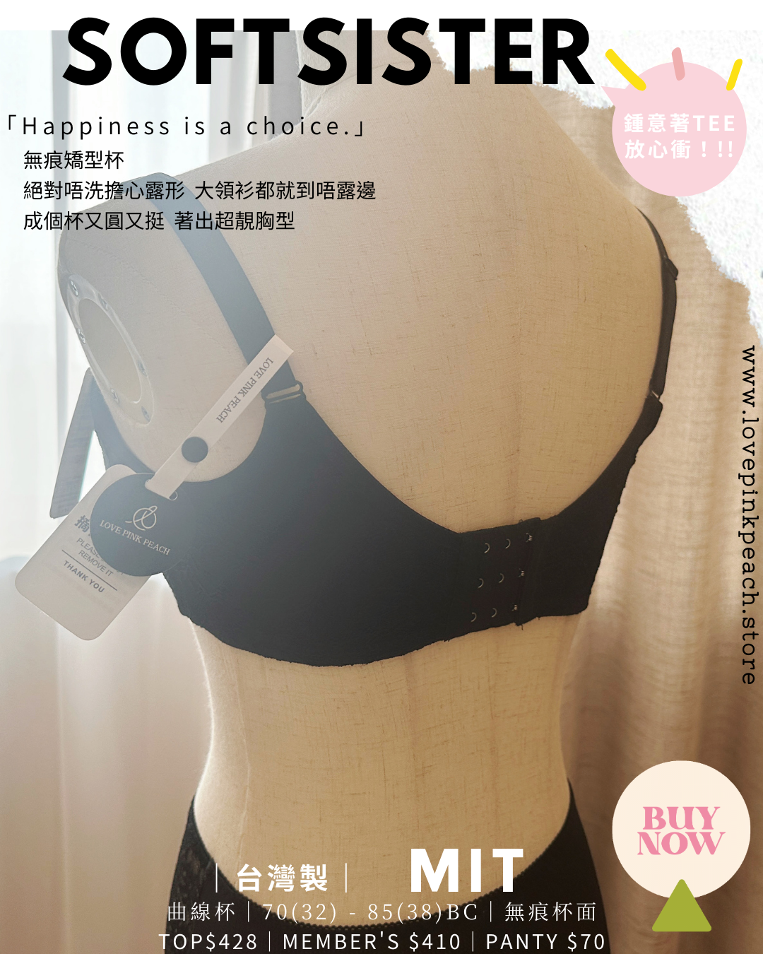🇹🇼台灣製 ✅ MIT《 SoftSister 》曲線杯 無鋼圈 防乳腺阻塞  高包覆度深谷集中  矯型