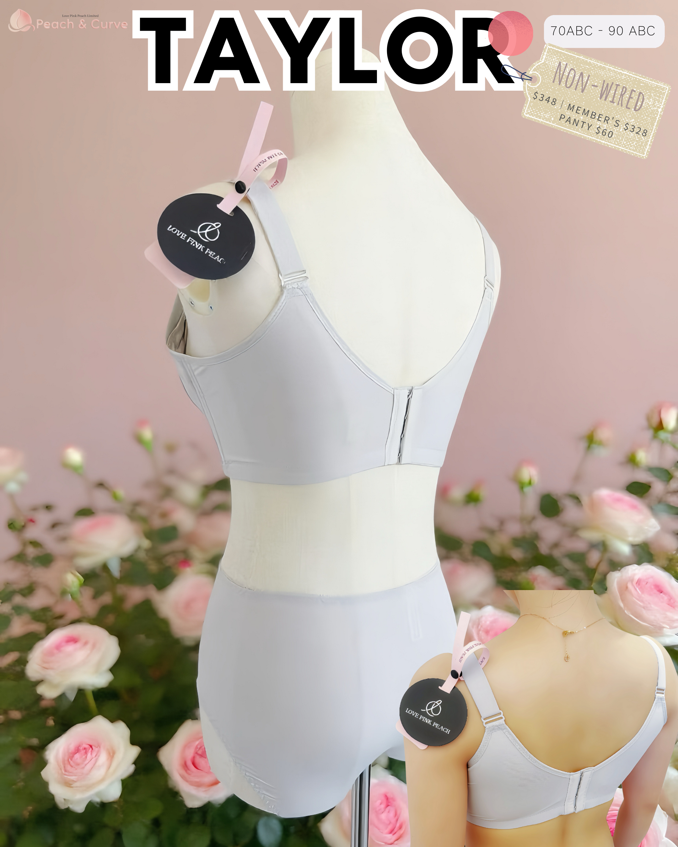 日系神顏全功能矯型『 Taylor 』超靚矯型內衣｜無鋼圈防乳腺阻塞更健康｜ 修背熨平車胎背｜ 著出圓胸 集中Plus ｜上薄下厚曲線空氣棉杯『 Taylor 』神顏全功能矯型｜超靚四色選擇