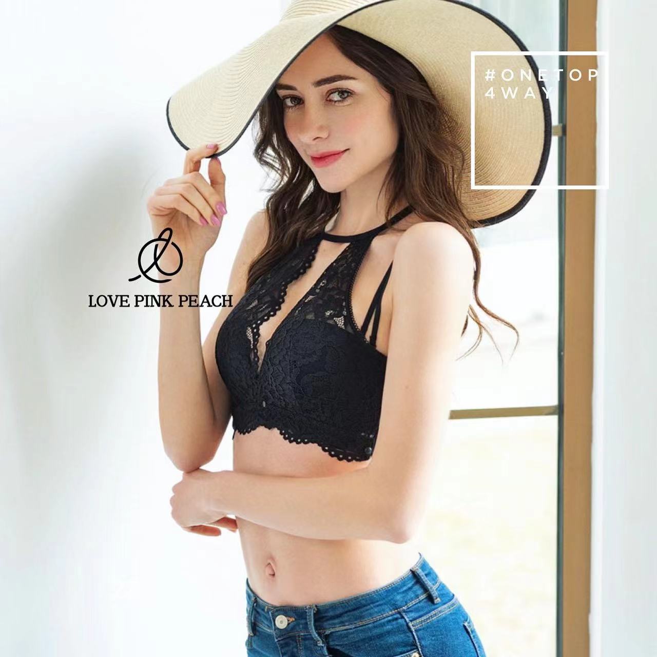 立體無痕杯「 One Top 」四種著法 防滑落無肩帶 可外露細肩帶 無鋼圈 內衣