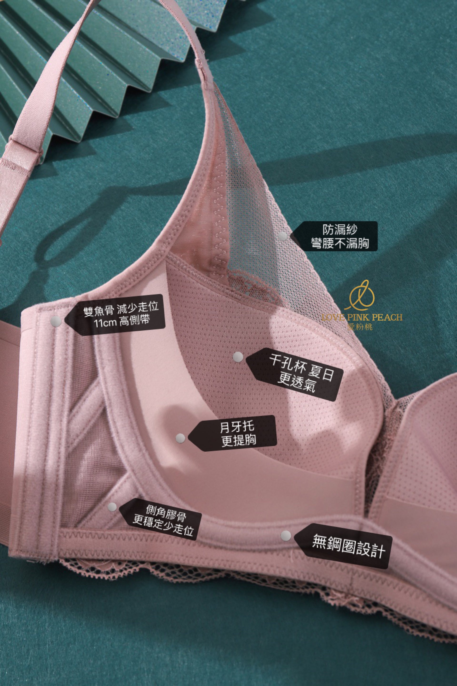 《 Fragments 》透薄直立綿杯 無鋼圈 防乳腺阻塞  高包覆度深谷集中  輕矯型